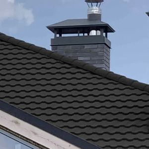 Set of 10 Half Round Asphalt Shingle Coated Metal Roofing by Livingandhome