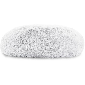 Medium Grey Plush Doughnut Fluffy Dog Bed - Grey by Ultra