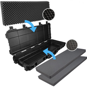 Rifle Case with Hard Shell - Black by tectake