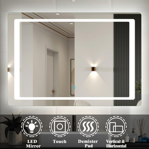Bathroom Mirror with Inner Surrounded LED Lights, Touch Switch by AicaBathroom