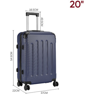 20'' Spinner Hardshell Suitcase with Combination Lock by Livingandhome
