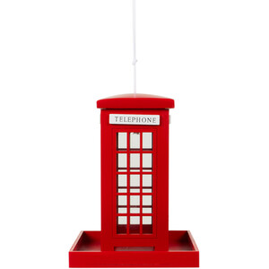 Telephone Box Feeder - Red