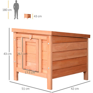 PawHut Wooden Pet Hutch Small Animal House by PawHut