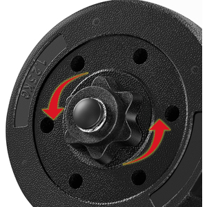 Adjustable Dumbbell Weight Set - Black / 30kg by Yaheetech