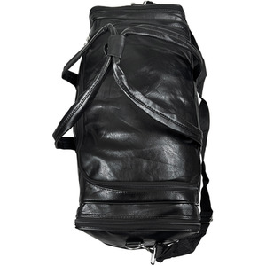 Large PU Leather Travel Duffel Bag and Holdall - Black by SYED JEE