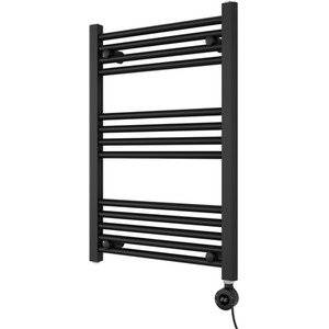 Grace Electric Designer Towel Radiator - BLACK / 50cm by Agadon