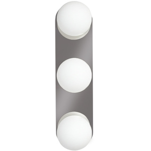 Orbital IP44 3 Way Bathroom Ceiling Light with Glass Globe Shade - Chrome by ValueLights