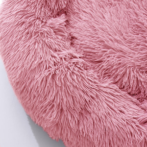 Fluffy Donut Pet Bed with Soft Plush by Livingandhome