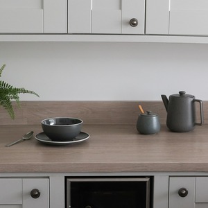 dc fix Oak Santana Lime Self Adhesive Vinyl Wrap for Kitchen Doors and Worktops - Beige/Grey / A4 by d-c-fix