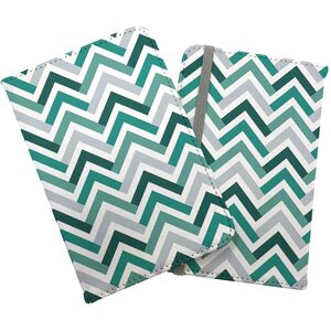Geometric Retro Vintage Colored Chevron Pattern Passport Cover - Green by Warren Reed - Designer