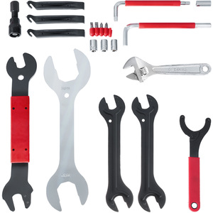 Tool Kit - 50-Piece DIY Set for Bikes - Grey by tectake