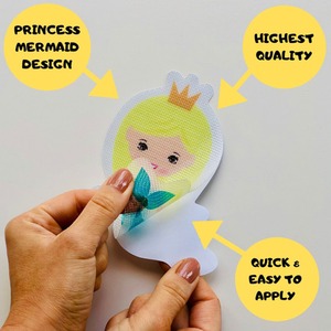 Anti Slip Kids Bath Stickers - Mermaid ( 5x Pack ) - Turquoise by Slips Away