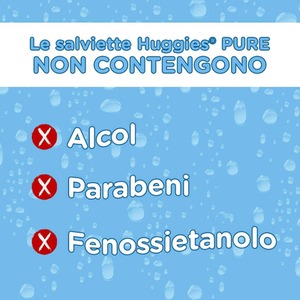 Pure Baby Wipes Perfume-Free with Water and Skin Loving Natural Fiber - Blue / 12 by Huggies