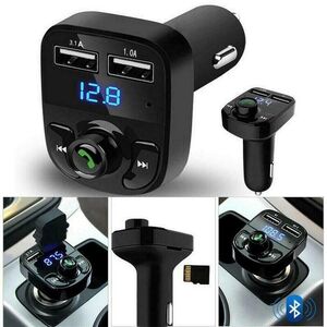 Car 5.0 FM Transmitter and MP3 Player Kit - Black