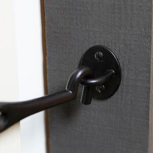 Rustic Cabin Hook and Eye Black - Black by Hammer and Tongs
