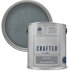 Crown Crafted Suede Textured Paint - Dark Grey by Crown Paints