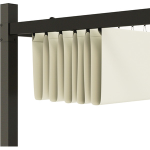 Outsunny 3 x 3(m) Outdoor Pergola with Retractable Roof - Cream by Outsunny