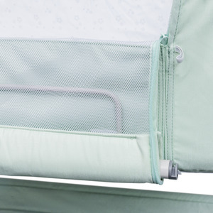 Snoozie Bedside Crib Misty Jade - Turquoise by Kinder Valley