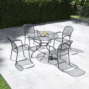 Royal Garden Carlo 4 Seater Dining Set - Black by Royal Garden