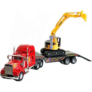 Big Daddy Big Rig Transport Trucks - Multi / Flatbed with Excavator by Big Daddy