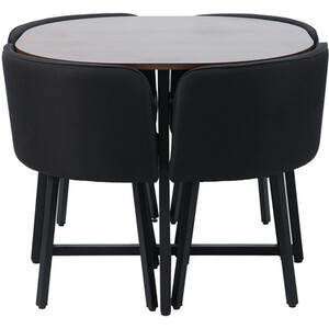 Millie Dining Table and Chairs Set - Black