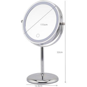 Iris 5x Magnification LED Vanity Mirror - Chrome by Showerdrape