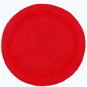 Luxury Reversible Round Bath Mat - Red by Homescapes