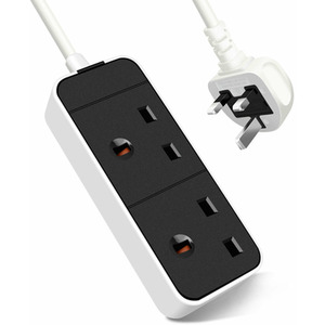 2 Way 3 Meter Extension lead - Black by BriStar