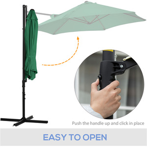 Outsunny 2.5M 360 degree Rotation Garden Cantilever Parasol by Outsunny