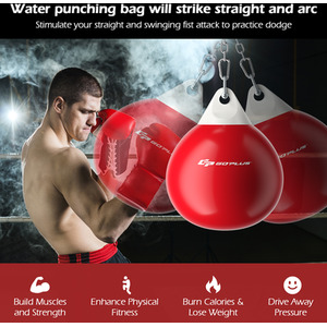 18 Inch Water Punching Bag - Red by Costway