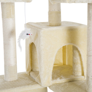 PawHut Cat Activity Centre Sisal Cat Tree for Large Cats - Yellow by PawHut