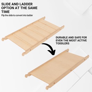 Wooden 5-in-1 Montessori Climbing Set for Toddlers - Natural by NOVECRAFTO