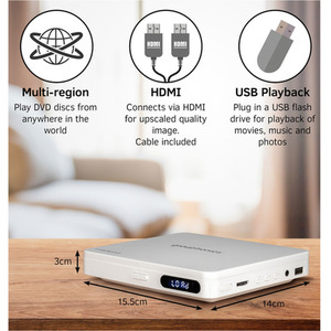 GT-Micro DVD Player - White by Grouptronics