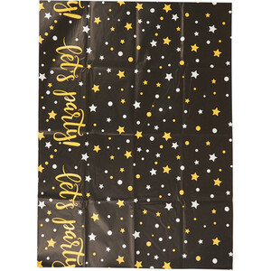 Lets Party Table Cover - Black