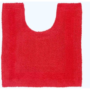 Luxury Reversible Cotton Pedestal Mat - Red by Homescapes