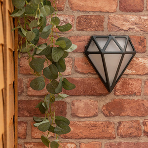 Diamond Black Bathroom Wall Light - Black by ValueLights