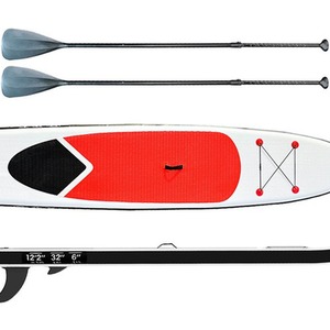 Inflatable Paddle Board and Accessories - Red by Wowcher