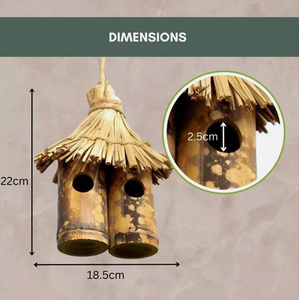 Tiki Hanging Bird Nest Box - Brown by Garden Mile