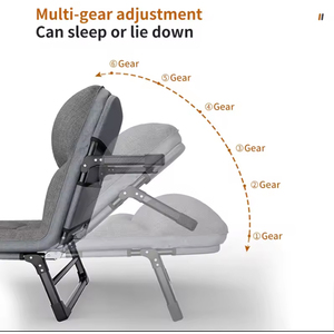 Oversized Folding Camping Cot with Mattress - Grey