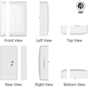 Window and Door Sensor Remote Monitoring - White by Roombanker