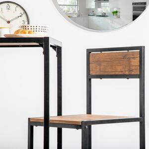 Industrial 2 Seater Breakfast Bar Set - Brown by Harbour Housewares