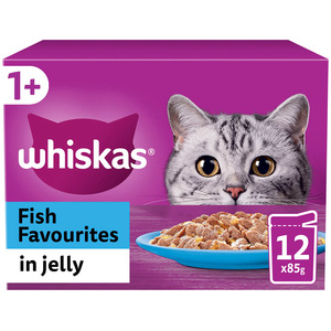 Whiskas 1+ Pouches in Jelly - Fish Favourites / 12 by Whiskas