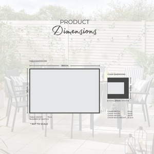 Dubai Outdoor 8 Seater Dining Set - Metal and Polywood, Modern Rustic Design - Grey by Furnitureboxuk