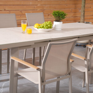 Charlotte Extension Dining Table Set - Beige by Malay