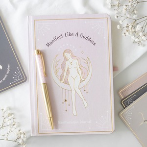 Goddess Energy A5 Journal and Rose Quartz Crystal Pen - Pink by Kingsbury Gifts