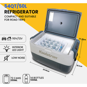 Koolatron SmartKool Bluetooth Enabled Cooler Freezer - Silver / 50l by Koolatron