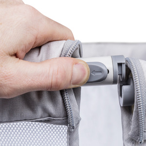 Snoozie Bedside Crib Antarctica Grey - Grey by Kinder Valley