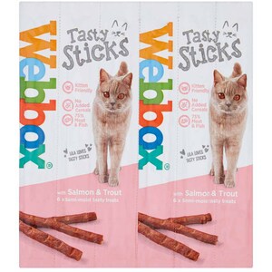 Pack of 6 Webbox Tasty Sticks - Salmon and Trout by Webbox