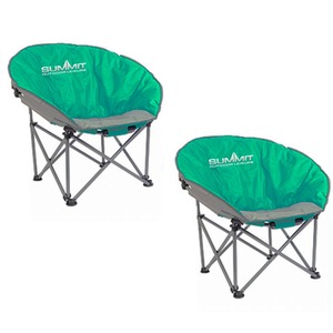 Green Folding Bucket Camping Chair Portable Padded Folding Orca Chair - Green Lake / 2 by Summit