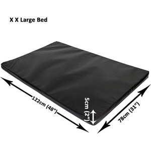 Waterproof Dog Cage Bed in Black - Black / XXL by Actiaspet